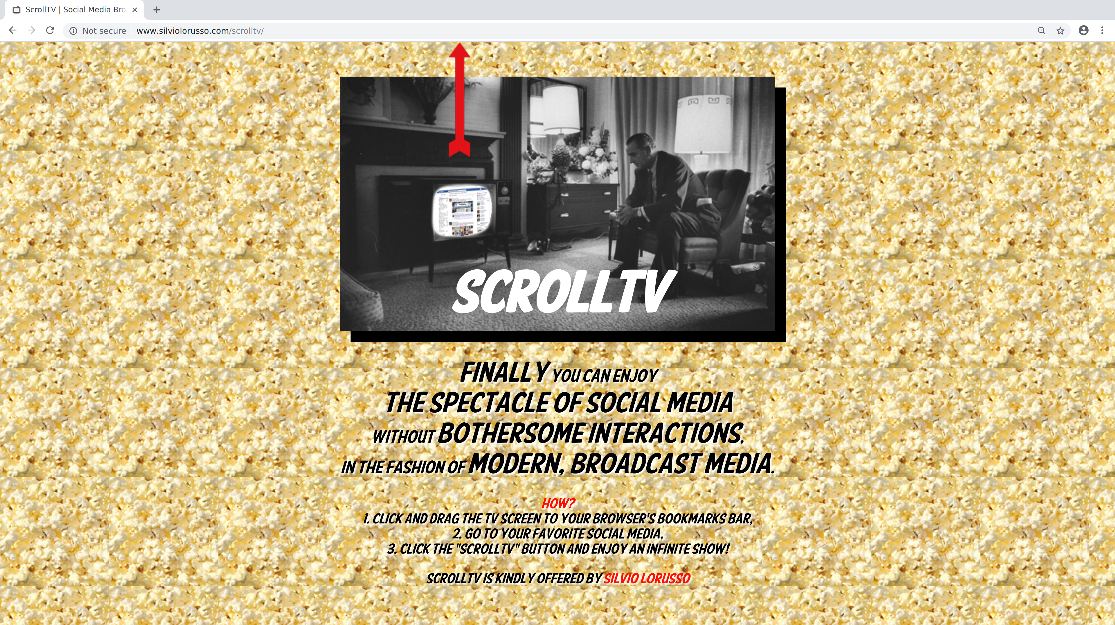 Homepage of ScrollTV